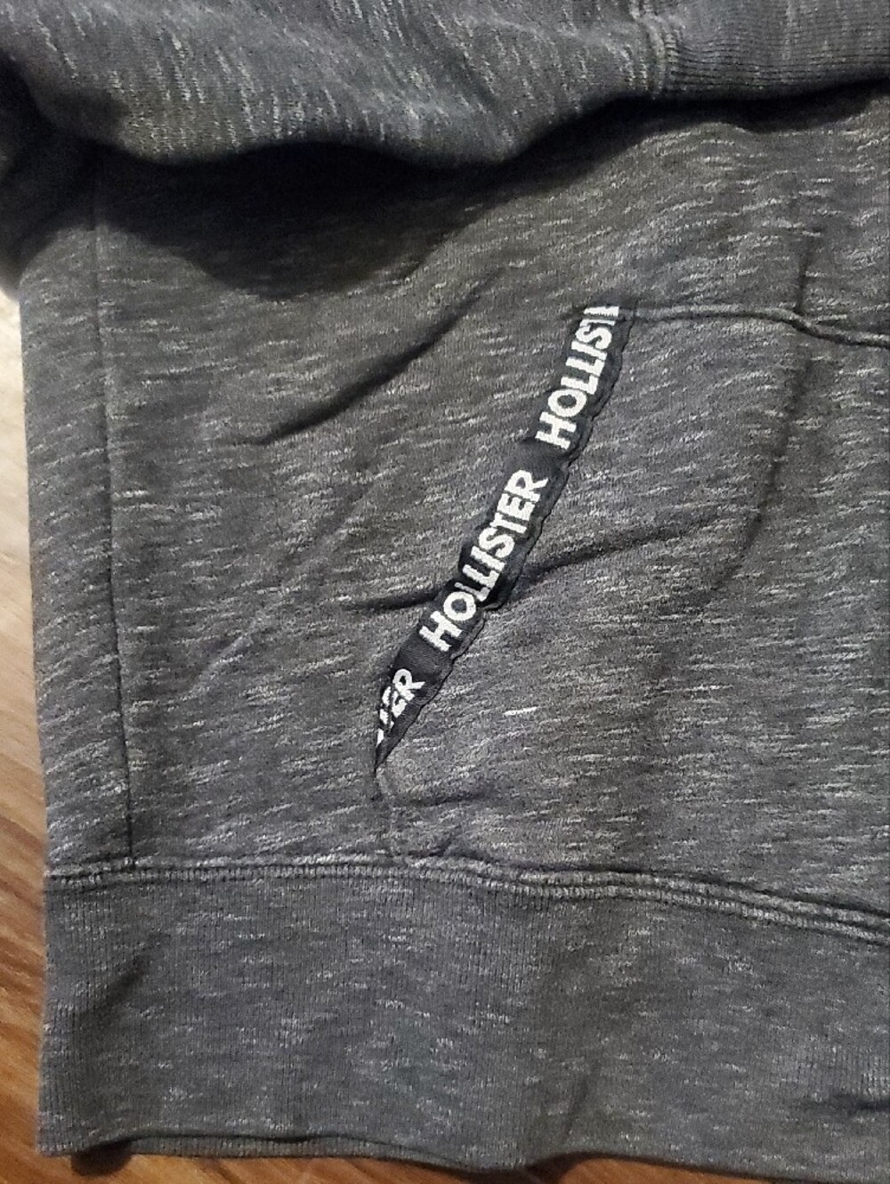Hollister Dark Gray Hooded Sweatshirt - Picture 4 of 9